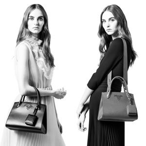 SOLD ❌ Prada Monochrome Saffiano Shoulder Bag